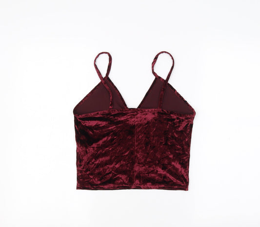 Sparkle & Fade Womens Red Basic T-Shirt Size M