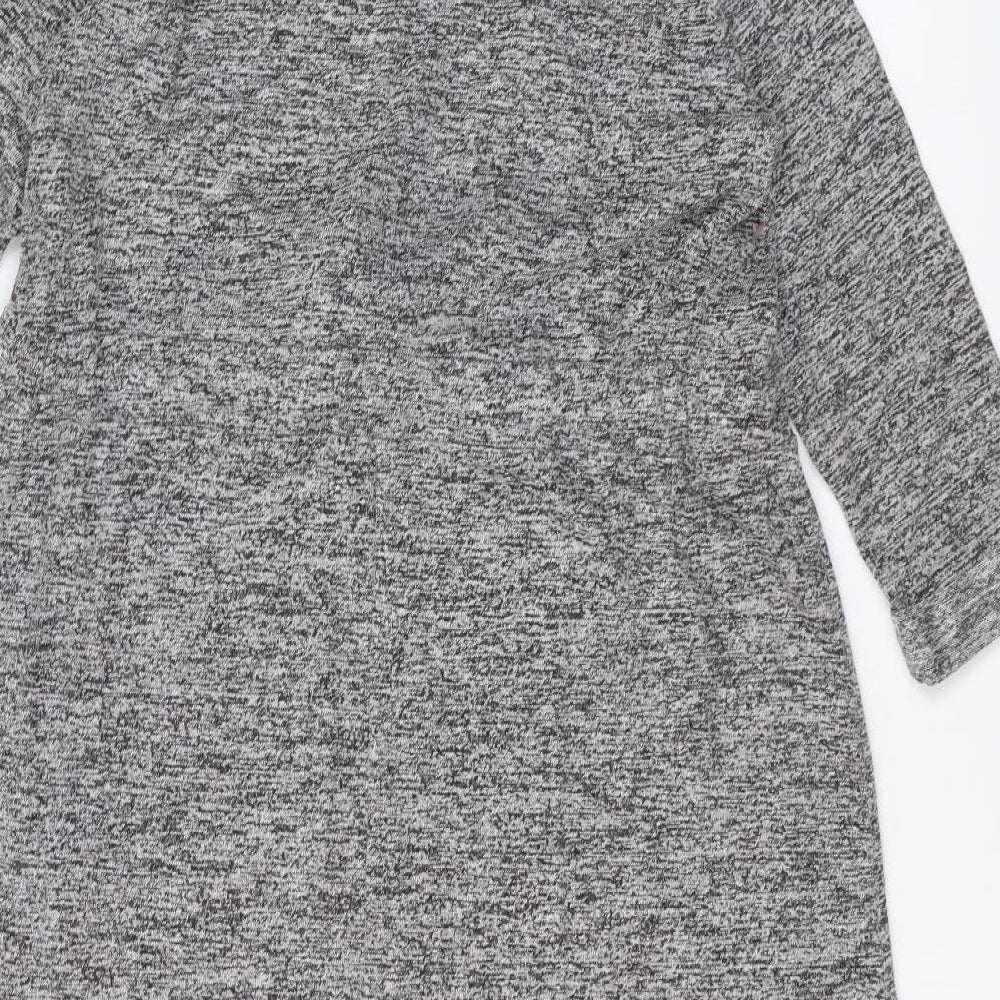 Brand and care label for ASOS women’s grey a-line, size UK 10