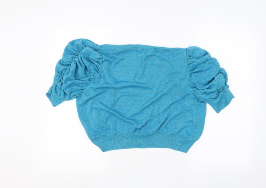 Agenda Womens Blue Cardigan Jumper Size 16