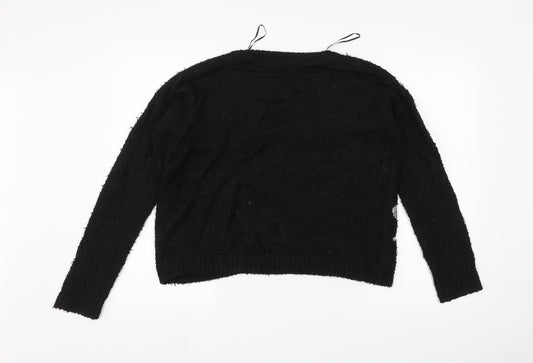 Love knitwear Womens Black Pullover Jumper Size 10