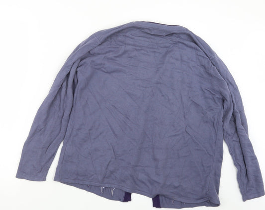 Bonmarché Womens Purple Knit Cardigan Jumper Size M - Top and cardigan in one