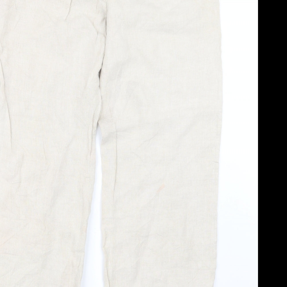 Alex & Co. Womens Beige Trousers Size 14 L27.5 in