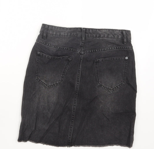 New Look Womens Black Denim Straight & Pencil Skirt Size 6