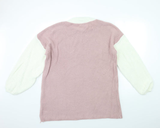 In the Style Womens Pink Knit Jumper Dress Size 6