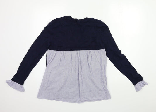 Oasis Womens Blue Knit Pullover Jumper Size S