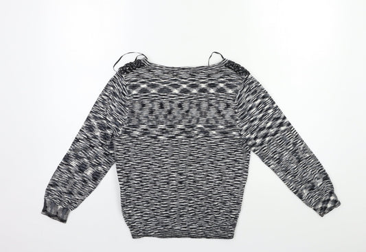 evie Womens Grey Knit Cardigan Jumper Size 8