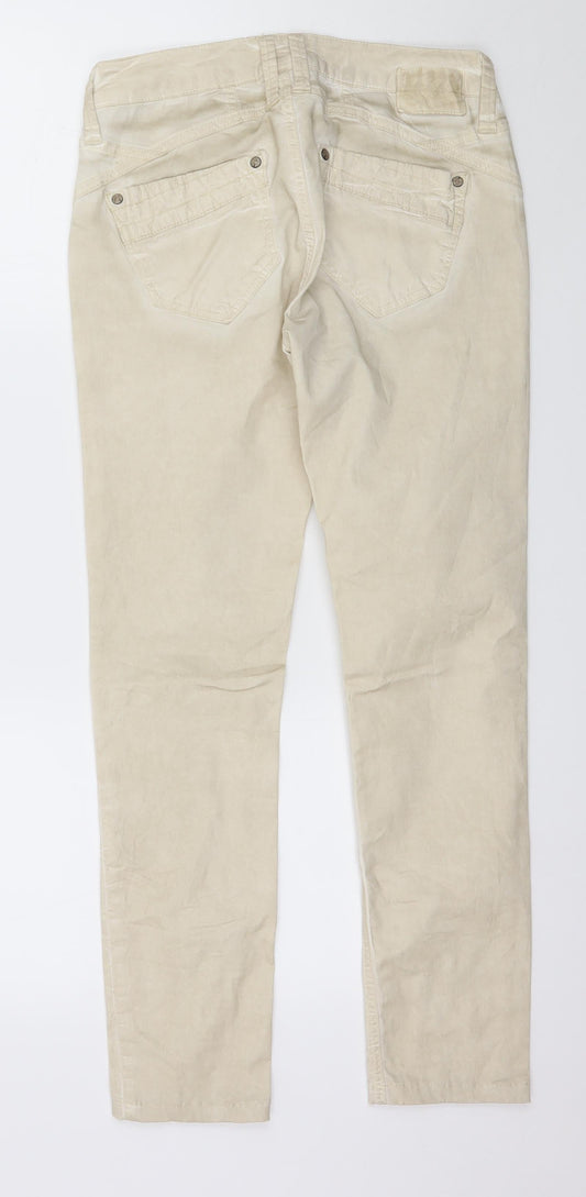 Fang Womens Beige Denim Skinny Jeans Size 28 in L28 in