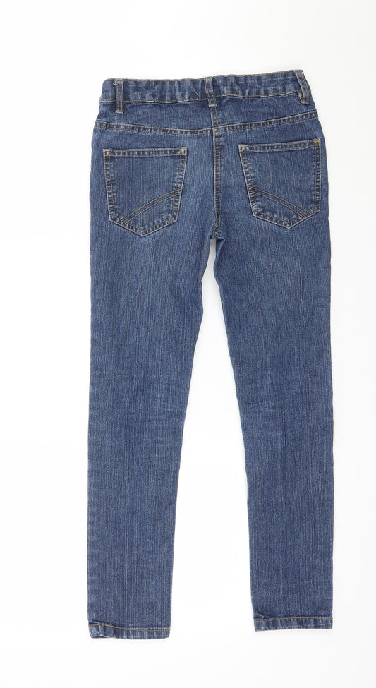 Here + There Girls Blue Denim Straight Jeans Size 9 Years