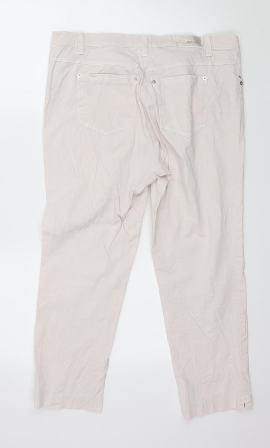 Gerry Weber Womens Ivory Cropped Trousers Size 36 in L25 in