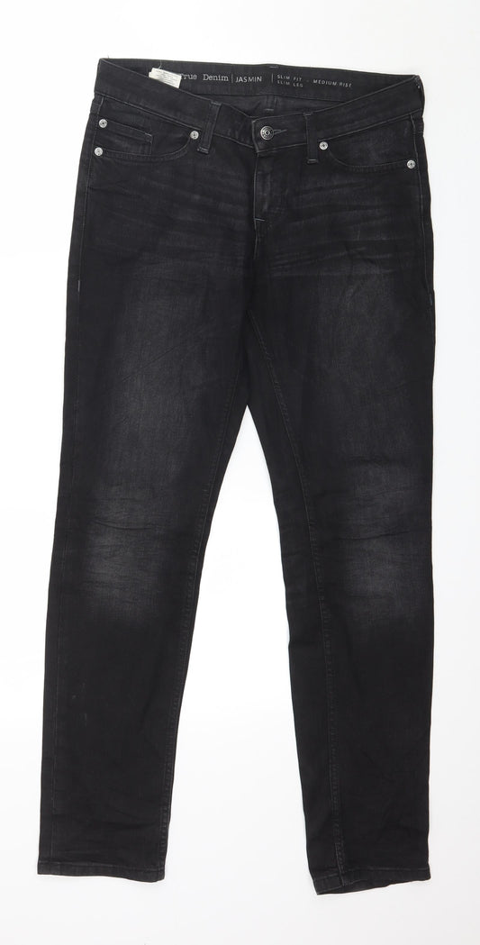 Mustang Mens Black  Denim Skinny Jeans Size 28 L30 in