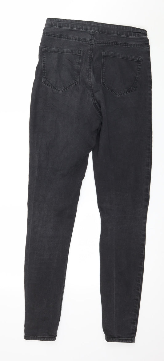 Denim & Co. Womens Grey Denim Skinny Jeans Size 10 L30 in