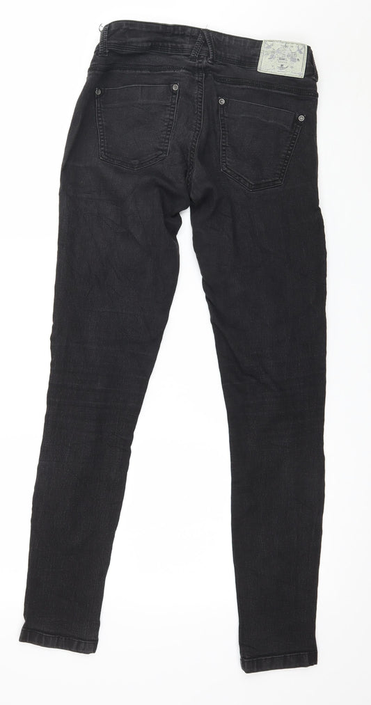 Bershka Womens Grey Denim Skinny Jeans Size 8 L30 in