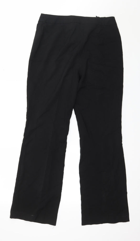 Papaya Womens Black Trousers Size 10 L27 in