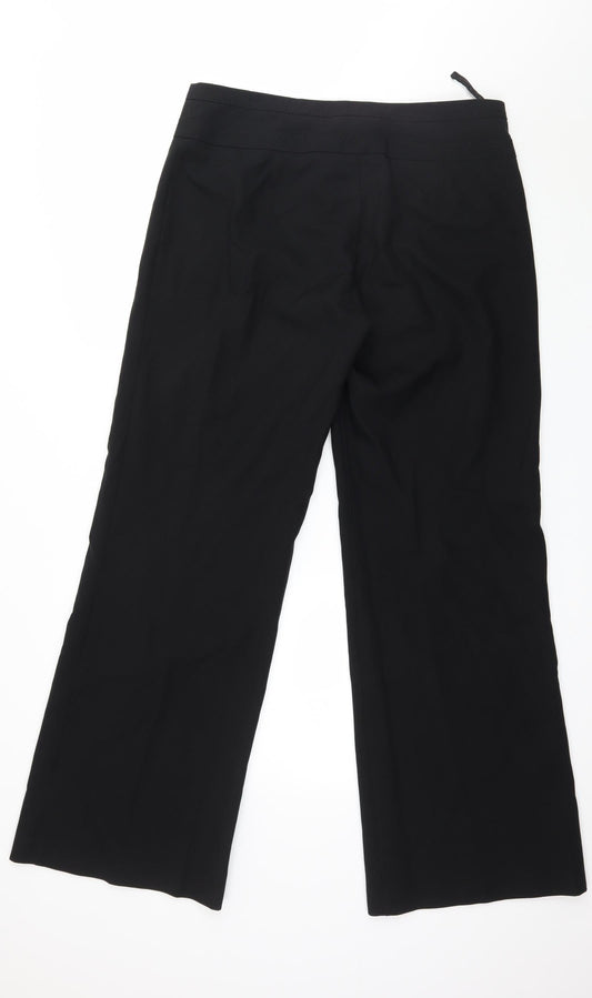 Evie Womens Black Trousers Size 12 L32 in