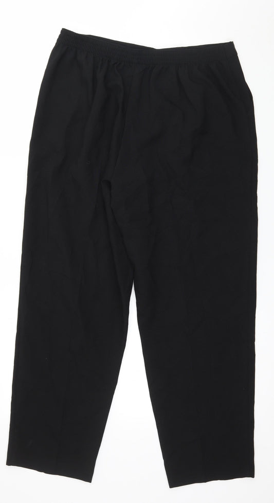 Mia Moda Womens Black Trousers Size 34 in L28 in