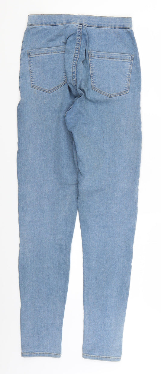 Topshop Womens Blue Denim Skinny Jeans Size 28 in L32 in