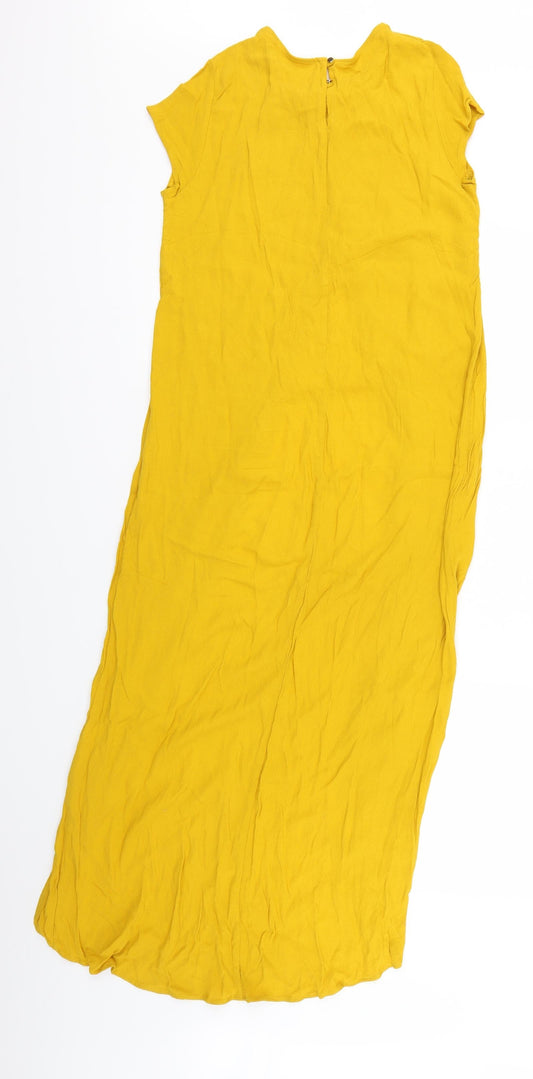Trafaluc Womens Yellow Basic Blouse Size S - longline