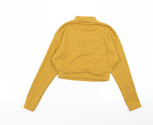 New Look Girls Yellow Basic T-Shirt Size 9 Years