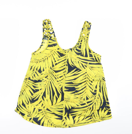 H&M Womens Multicoloured Floral Basic Tank Size 4