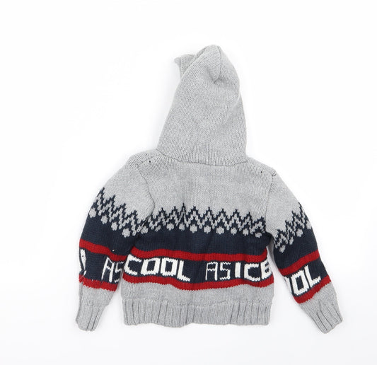 gsg roys Boys Multicoloured Geometric Full Zip Jumper Size 2 Years