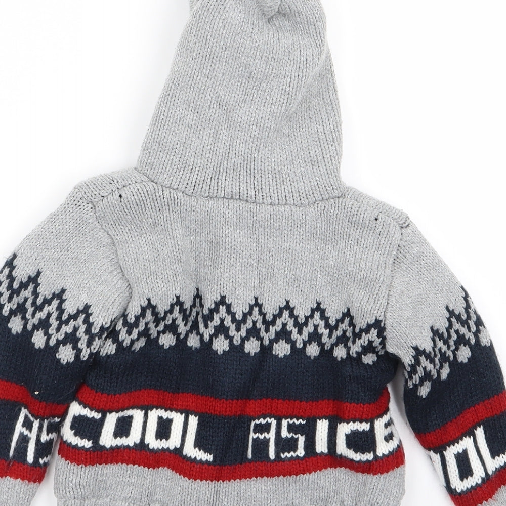 gsg roys Boys Multicoloured Geometric Full Zip Jumper Size 2 Years