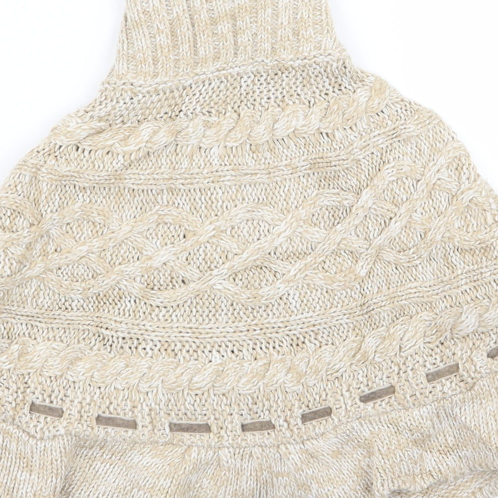 Brand and care label for Matalan girls’ beige cardigan jumper, size 12-18, months