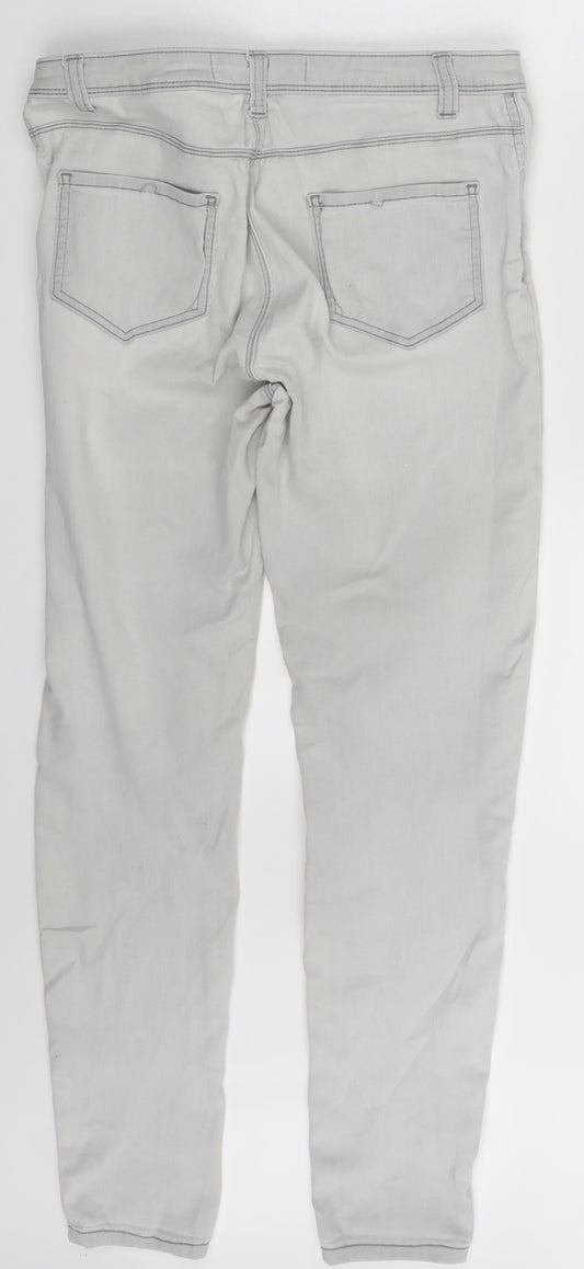 Denim Co. Womens White Denim Skinny Jeans Size 12 L27 in