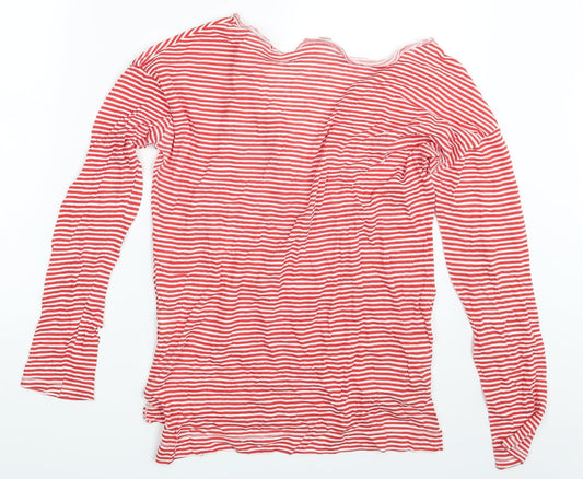 Trafaluc Womens Multicoloured Striped Basic T-Shirt Size M