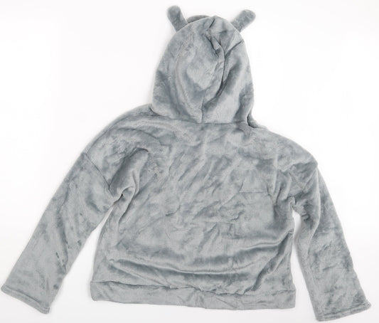 Preworn Womens Silver Pullover Hoodie Size M