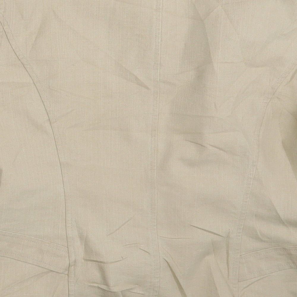 Bcasual Womens Beige Jacket Blazer Size 12