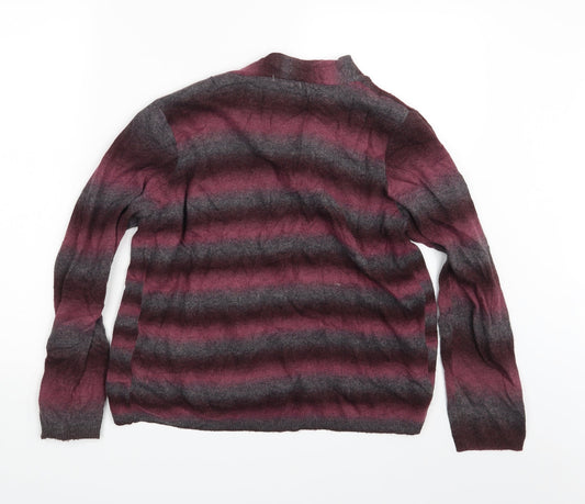 Nina Murati Womens Multicoloured Striped Cardigan Jumper Size L