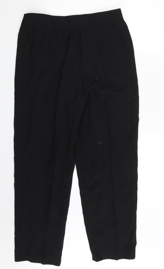 Alexander Womens Black Trousers Size 10 L27 in