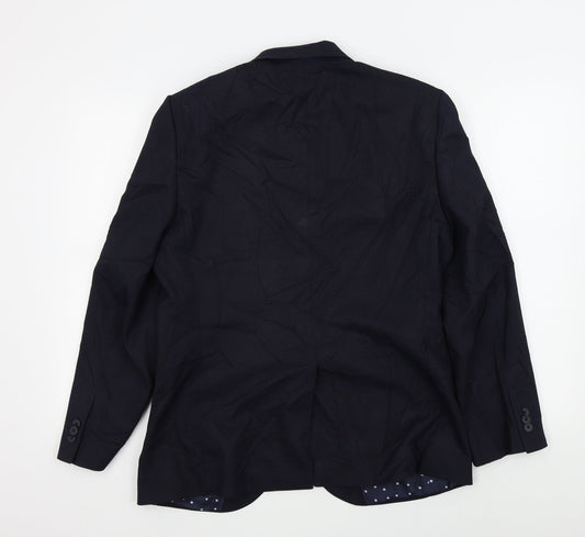 M&S Mens Blue Jacket Suit Jacket Size 38