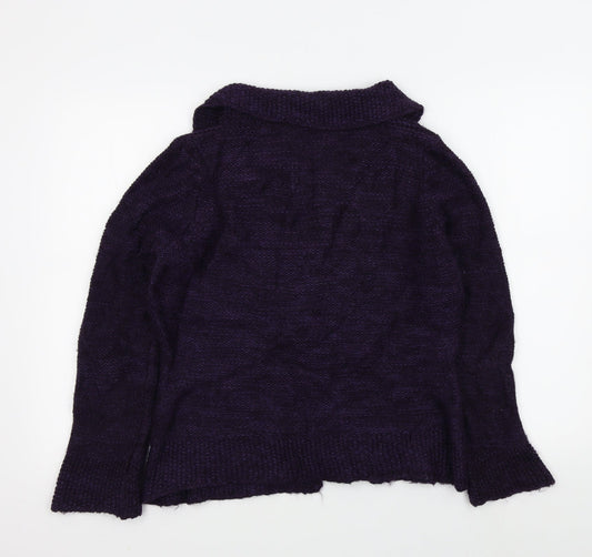 M&S Womens Purple Cardigan Jumper Size M