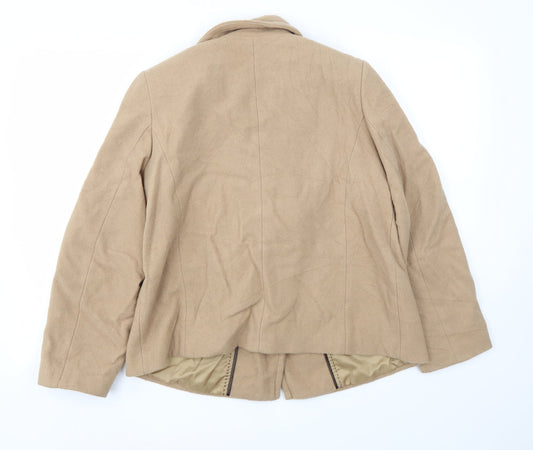 BM Womens Beige Jacket Coat Size 12