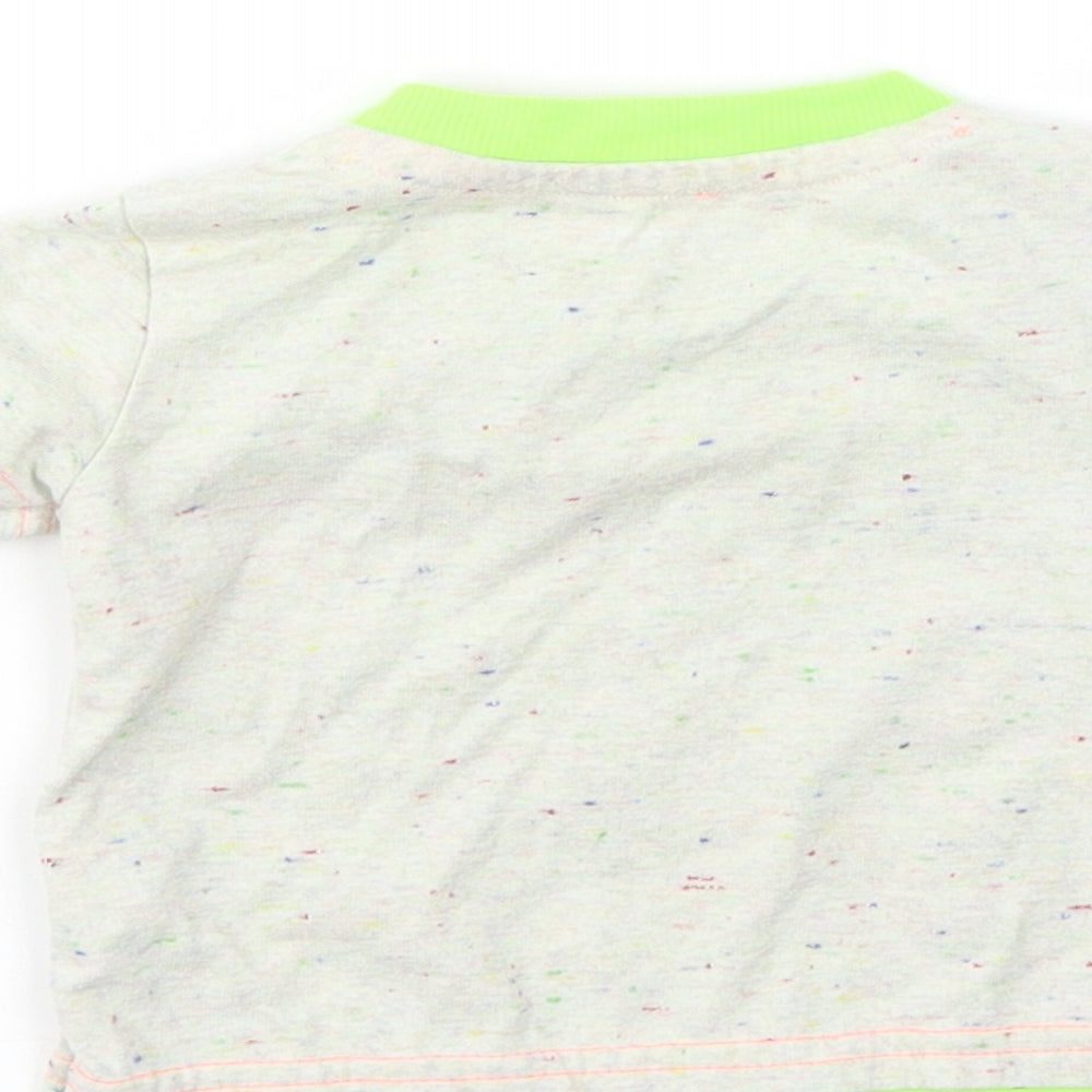 George Boys Ivory Animal Print Basic Polo Size 3-6 Months