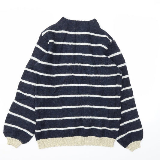 NEXT Womens Blue Striped Pullover Jumper Size XS