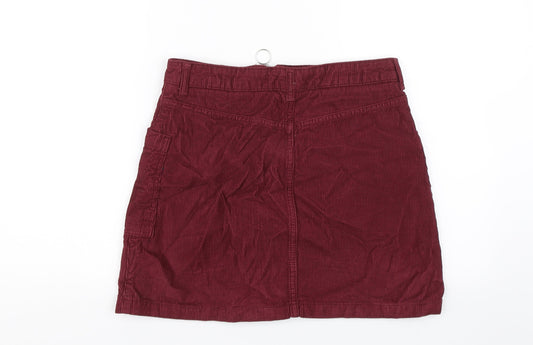 Topshop Womens Purple Corduroy Straight & Pencil Skirt Size 10