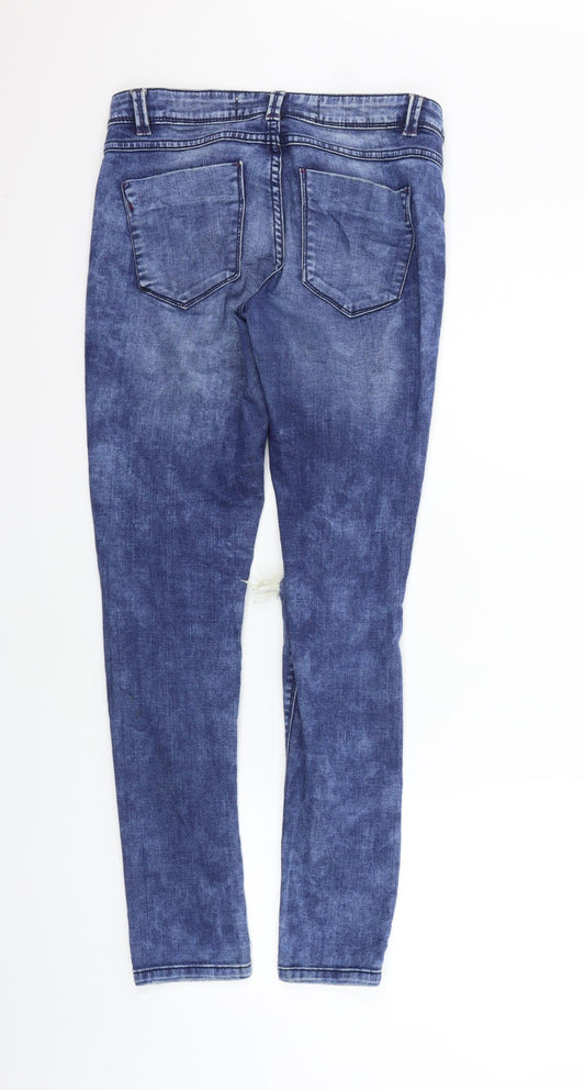 deniem & co Womens Blue Straight Jeans Size 6 L28 in