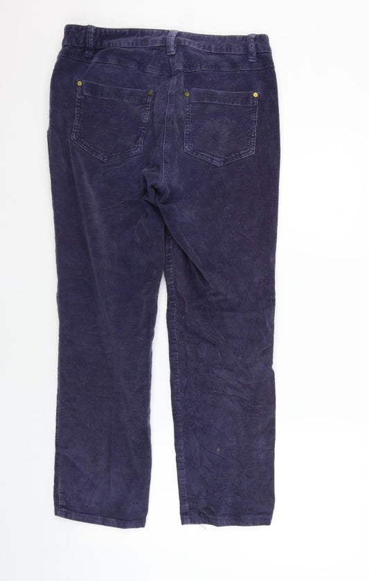 DASH Womens Blue Trousers Size 10 L26 in