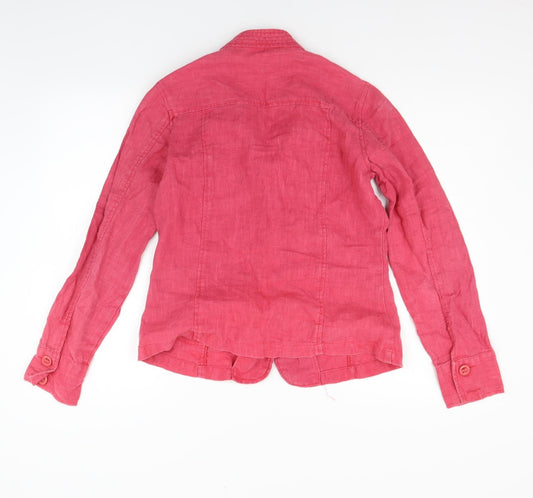 EVIE Womens Pink Jacket Coat Size 10