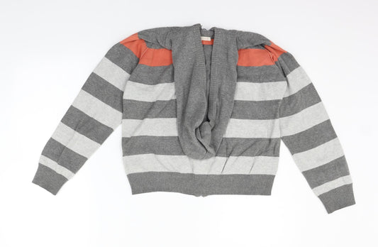 Fox Womens Grey Striped Jacket Coat Size 14