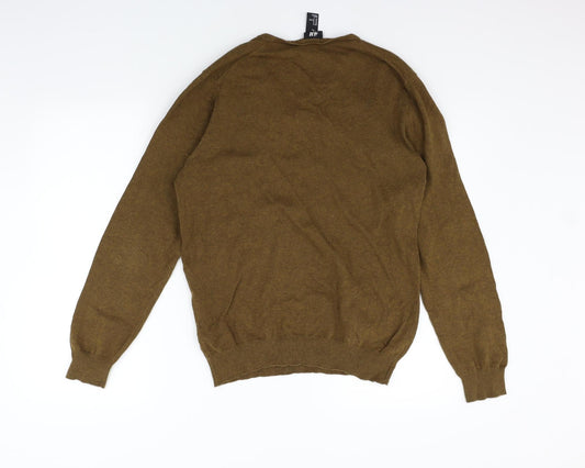 H&M Womens Brown Henley Jumper Size M