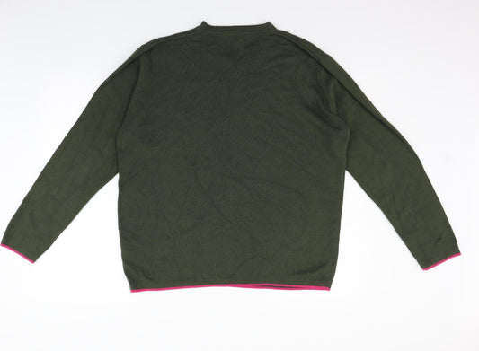 MOTO M Womens Green Pullover Jumper Size M