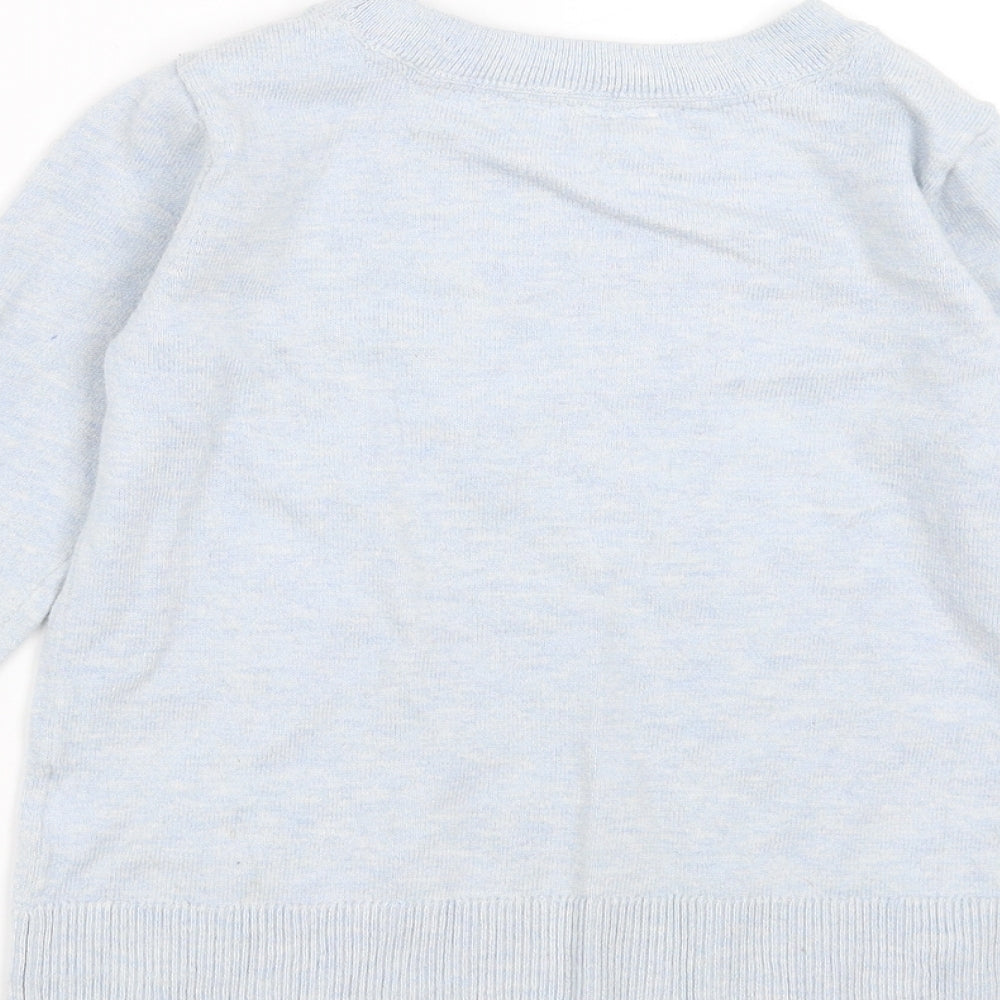 Gap Girls Blue Knit Pullover Jumper Size 6-7 Years - dog