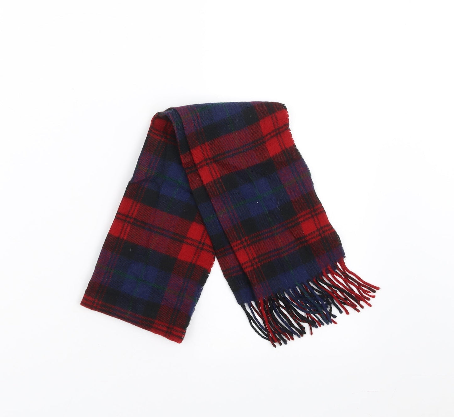 Preworn Unisex Red Plaid Scarf