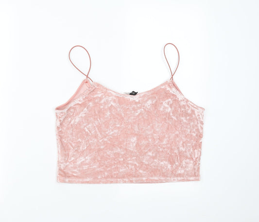 Divided by H&M Womens Pink Camisole Blouse Size L - cropped
