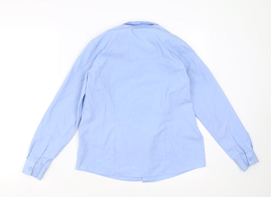 George Girls Blue Basic Button-Up Size 12-13 Years