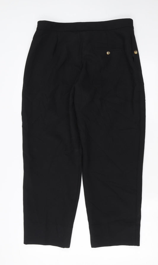 Marks and Spencer Womens Black Trousers Size 14 L26 in