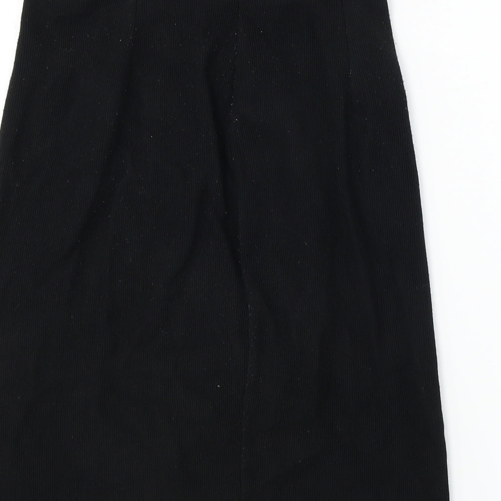 st michael Womens Black A-Line Skirt Size 14